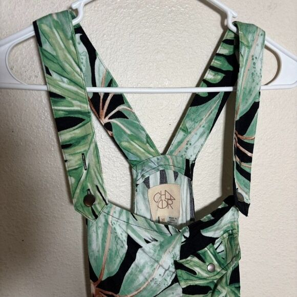 Chaser Romper Women's Medium Green Floral Sleeveless Boho Printed One Piece - Picture 3 of 10